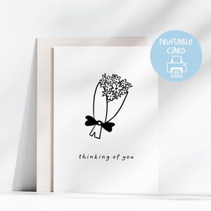 Thinking of You Card, Sympathy Card, Just Because Card, Support Card for Friend, Printable Sympathy Card, Miss You Card, Get Well Soon
