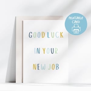 Carte colorée porte-bonheur - Carte d'adieu collègue - Vous nous manquerez - Carte de départ du travail - Au revoir et bonne chance - Nouveau travail Félicitations