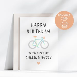 Cycling Friend Birthday Card, 5x7 Card, Athlete Card, Triathlete, Birthday Cycle, Cyclist Birthday Card, Cycling Buddy, Cycling Lover