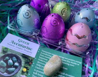 Osterei Überraschungskristall Geschenkset, Kristalle für Anfänger, Osterkörbe, Frühlingsgeschenk, Mystery Crystals, spirituell, metaphysisch