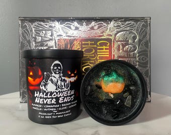 Halloween Never Ends Soy Wax Crystal Candle, Michael Myers, Horror Movie Lover, Horror Decor, Halloween Art, Spooky Season, Gothic, Nontoxic