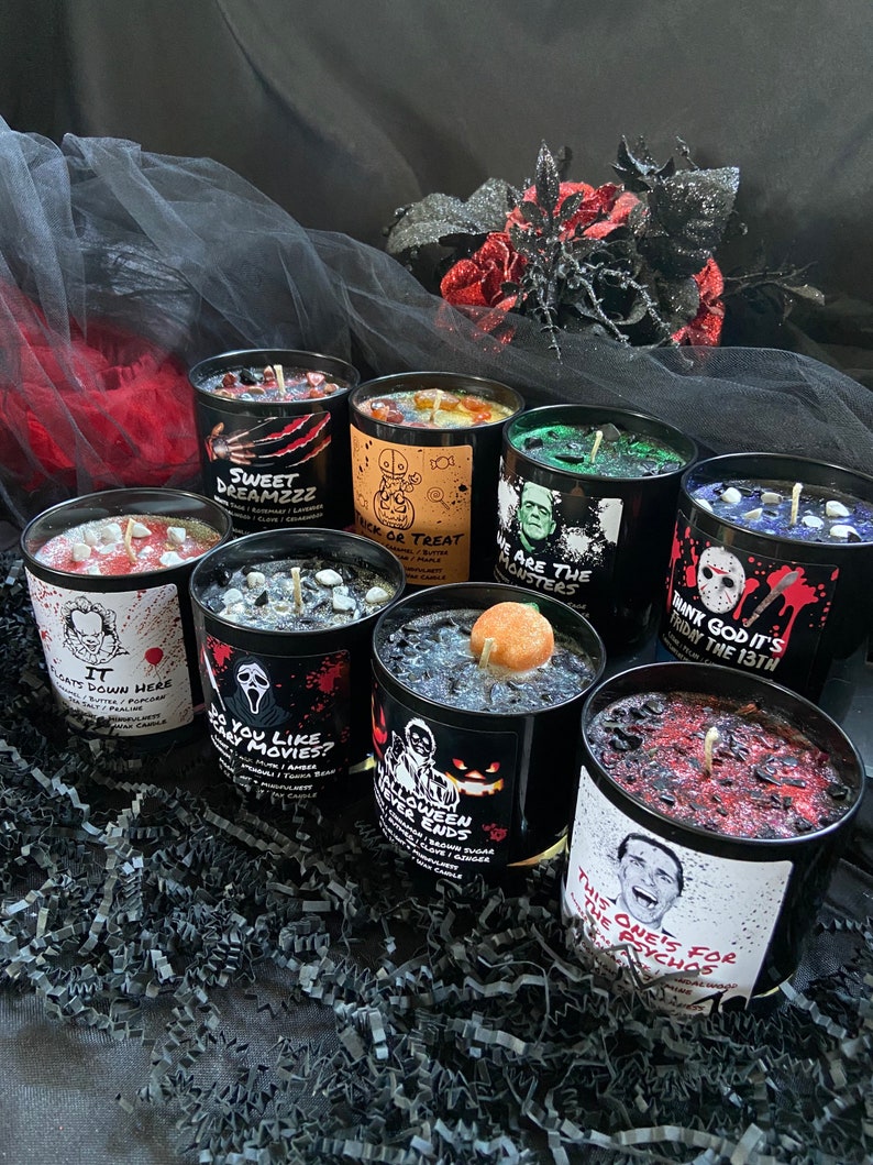 Horror Candles for an Gothic Halloween Wedding Decoration 