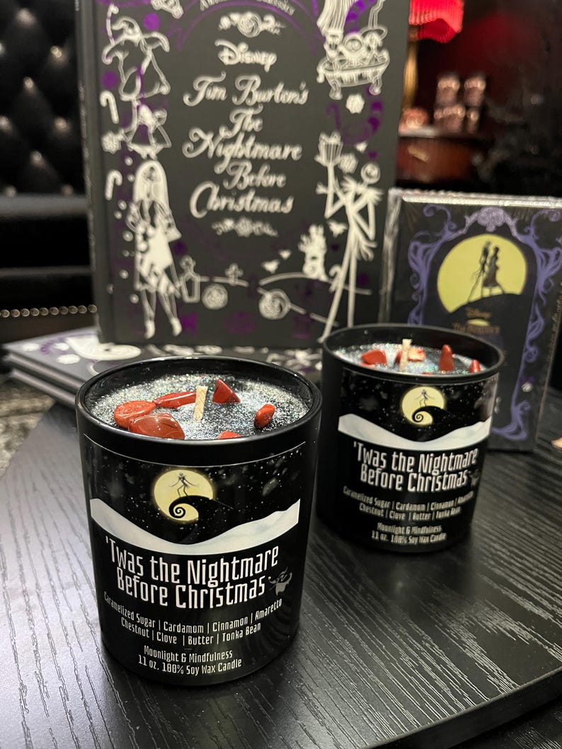 nightmare before christmas jack skellington holiday candle