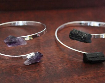 Aurex Natural and Certified Amethyst Cuff Bracelet in 925 Silver 5.25 Carat Amethyst Cuff Bracelet for Women/Ladies/Girls Aurex Natural and Certified Amethyst Cuff Bracelet in 925 Silver 5.25 Carat Amethyst Cuff Bracelet for Women/Ladies/Girls