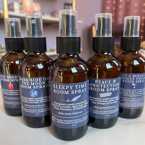 Essential Oil Room & Linen Spray, Christmas Tree, Aromatherapy,  Sleep, Calm, Cleansing, Sheets Bed Pillow Freshener Mist, Lavender, Glass