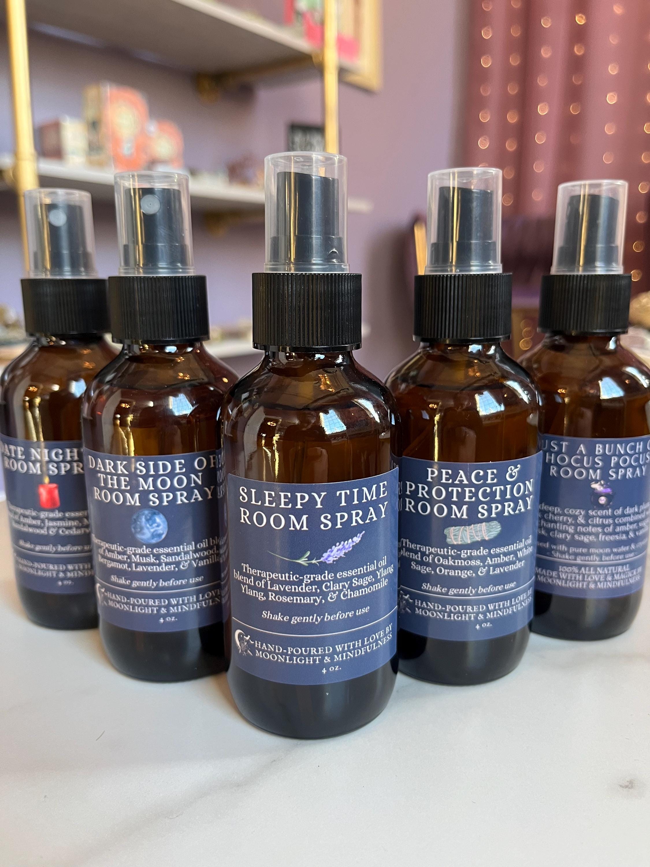 Essential Oil Room & Linen Spray, Christmas Tree, Aromatherapy,  Sleep, Calm, Cleansing, Sheets Bed Pillow Freshener Mist, Lavender, Glass