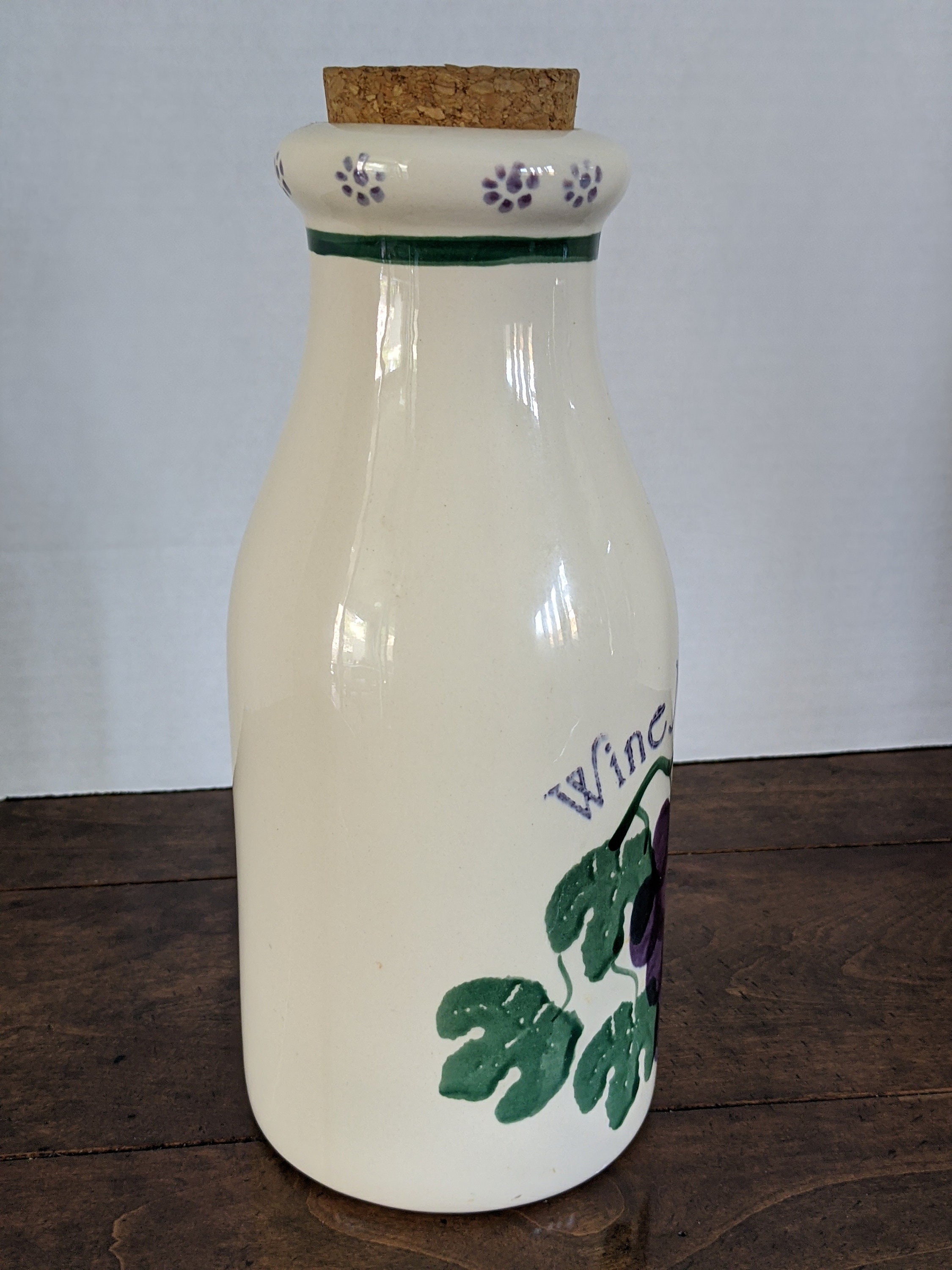 Vintage Ceramic Art Pottery Wine Money Jar with Money Slot on Etsy