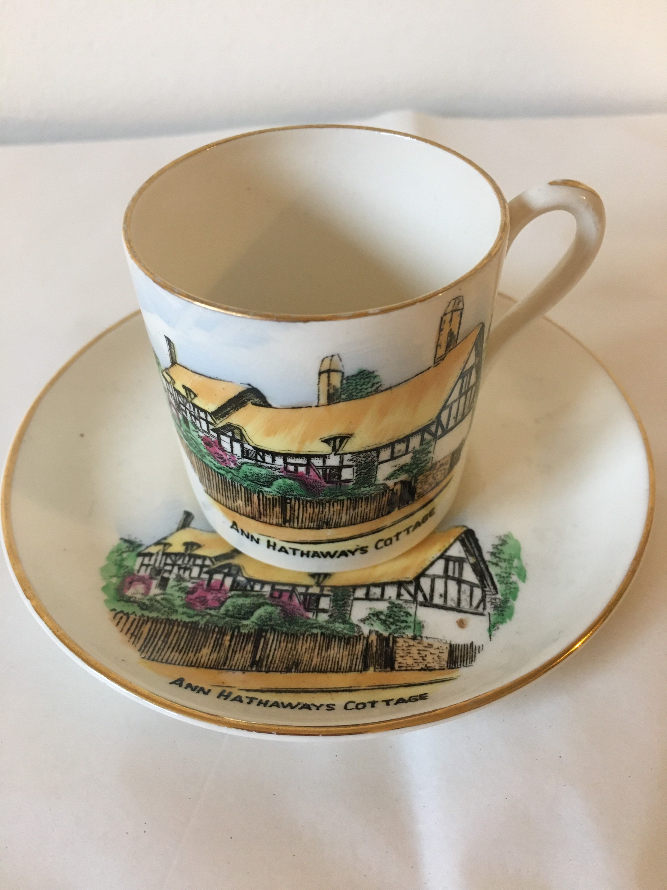 Vintage Crown Devon Fieldings Ann Hathaways Cottage small cup Etsy