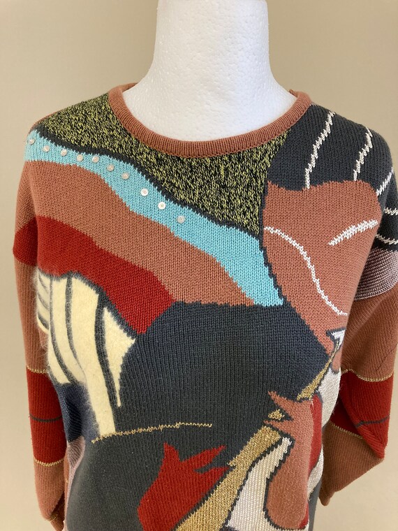 Monari Bosch Textil vintage multicoloured abstrac… - image 2