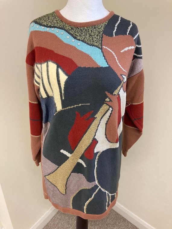 Monari Bosch Textil vintage multicoloured abstrac… - image 1