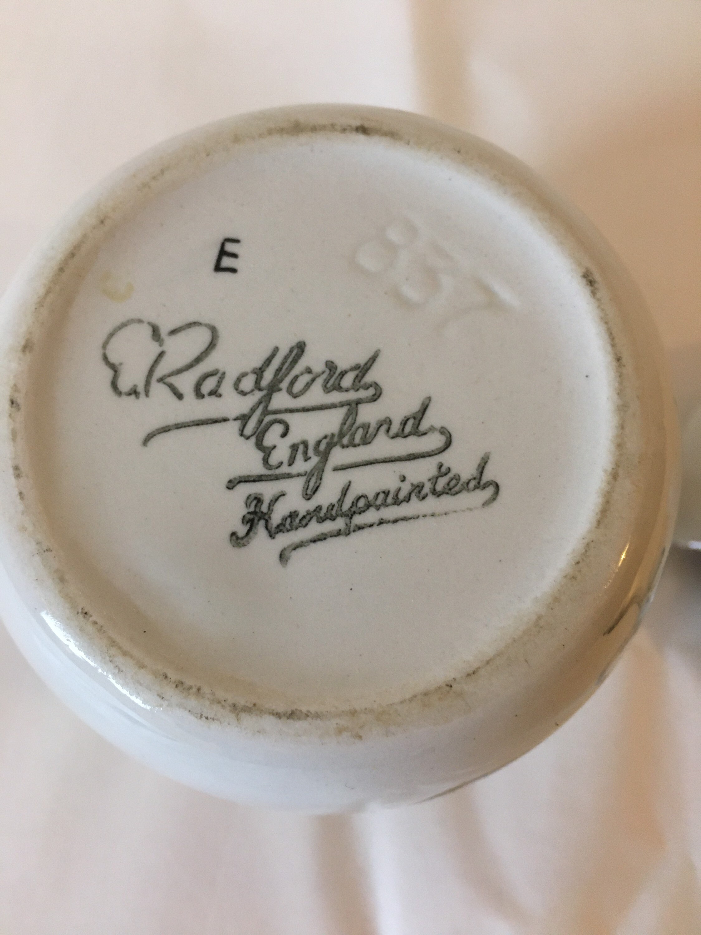 Vintage E Radford England pottery jam pot with lid Etsy