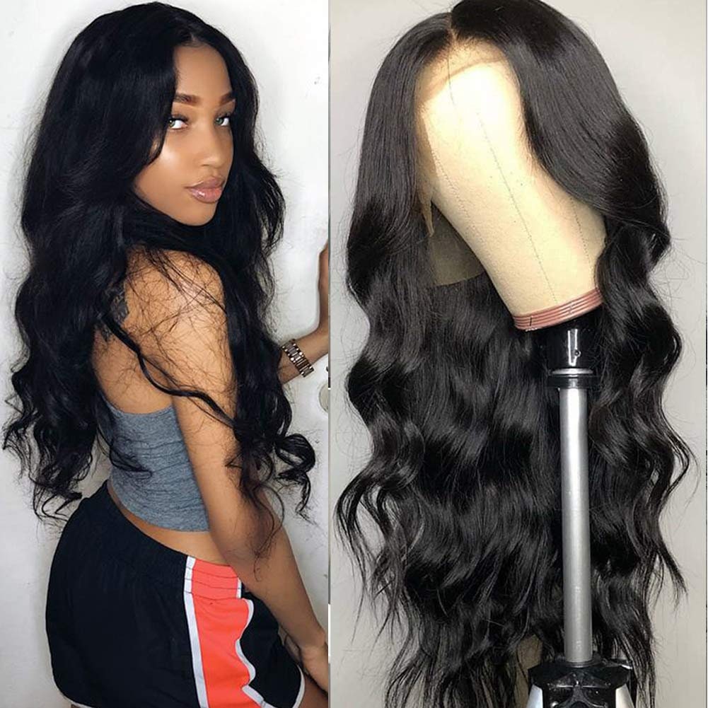 Body Wave Human Hair Wigs For Women Pre Plucked Hairline 150 Etsy