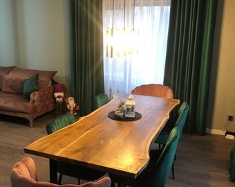 Ausziehbarer Tisch Live Edge Esstisch / Bauernhaus Massivholz Küche Esszimmer Wohnzimmertisch / Neues Zuhause Geschenk für Frauen
