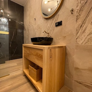 Gabinete de lavabo de baño, juego de lavabo de baño montado en la pared,  lavabo de baño moderno, fregadero de baño pequeño, baño flotante, tocador  de