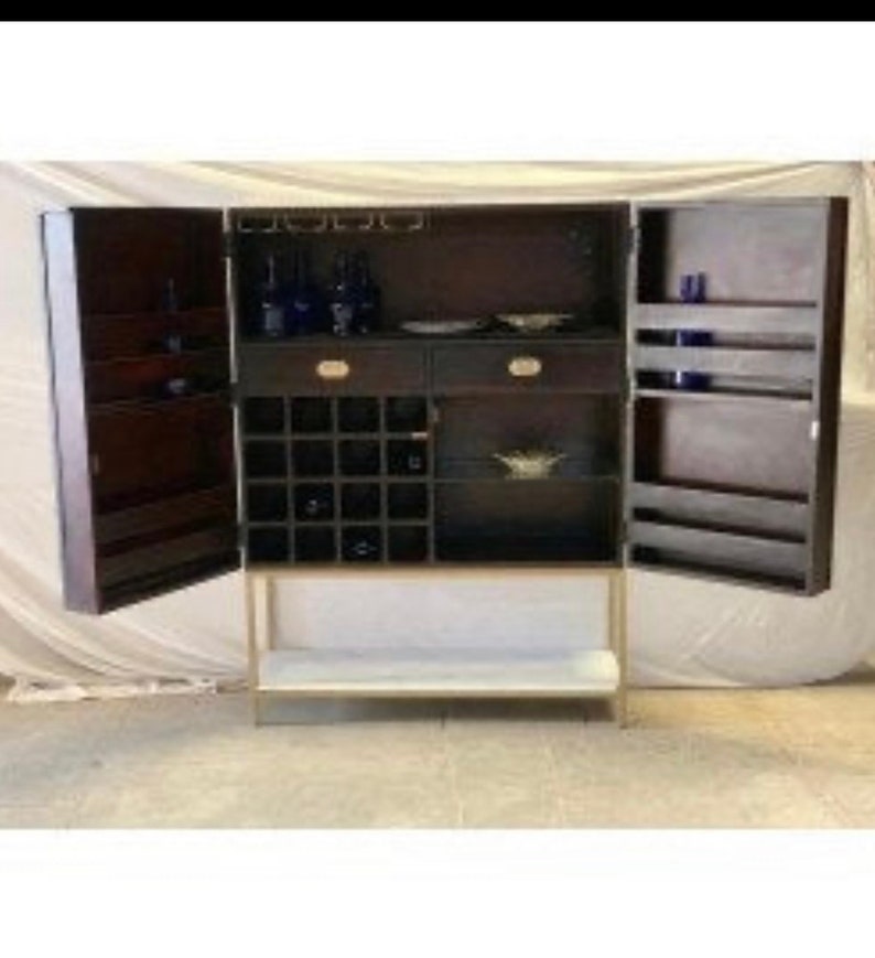 Bone Inlay Bar / Floral Design Navy Blue Bar Etsy