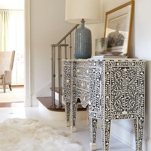 Bone Inlay Sideboard and Bone Inlay Buffet in Black - Etsy