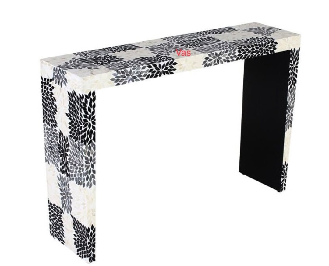 DIY Bone Inlay Flower Console / Side Table Etsy
