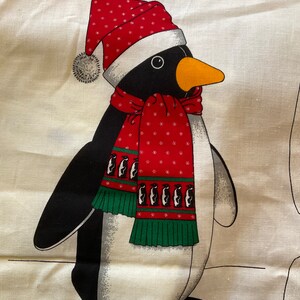 Christmas penguin, 17 inch material pattern and cutouts to make this adorable penguin.
