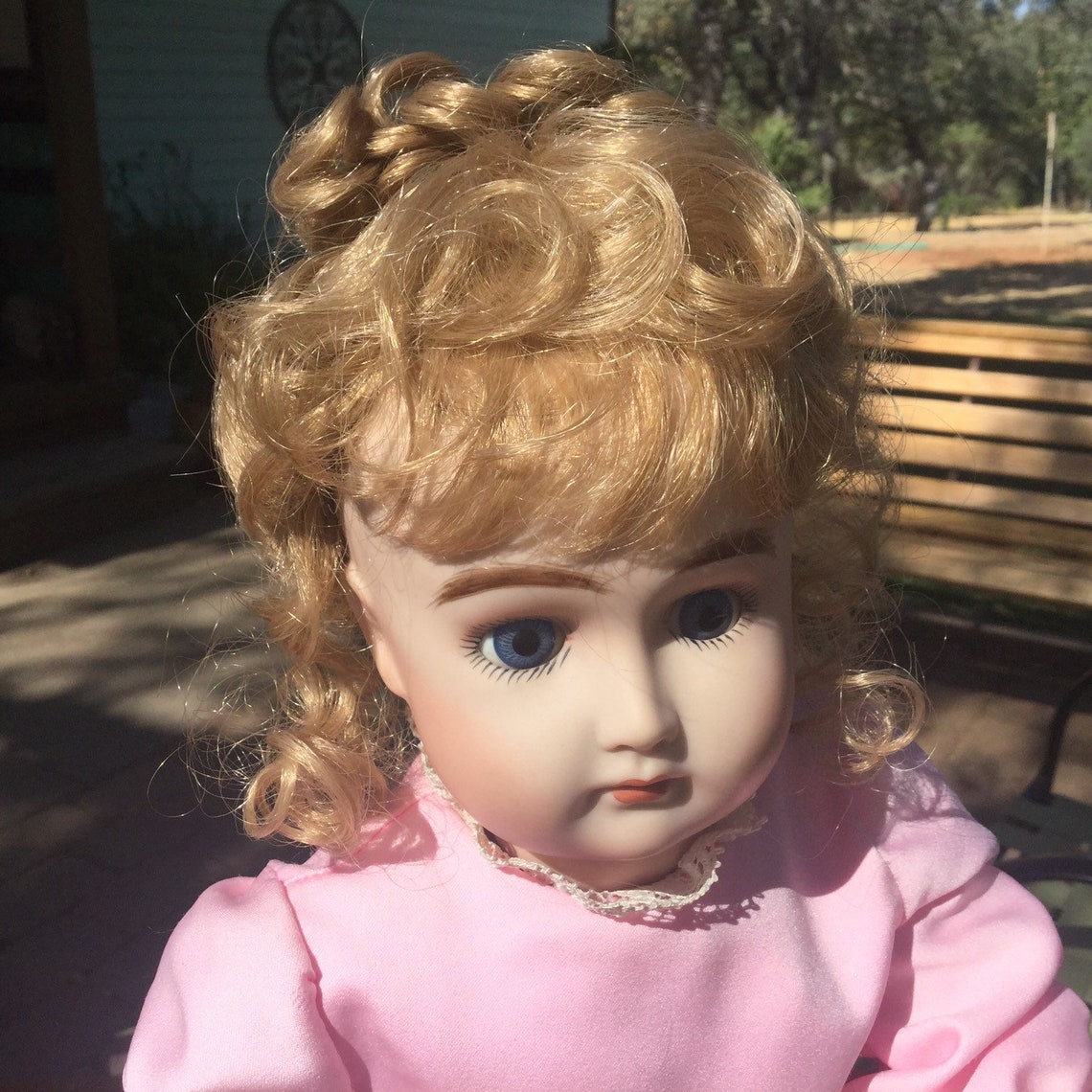 Antique Reproduction Doll Marked 14 on Head. Composition Jointed Body