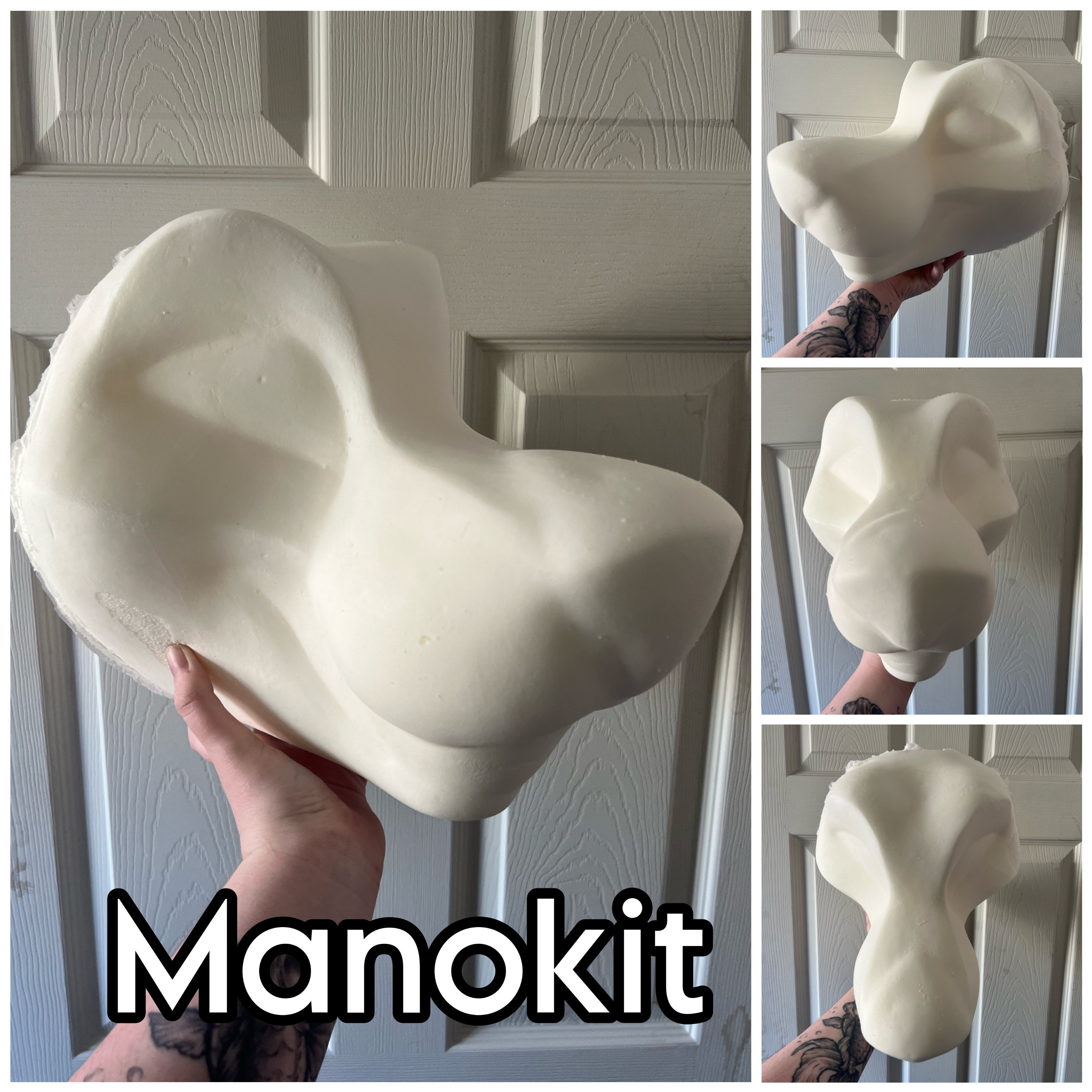 Manokit Foam Head Base for Costumes, Mascots and Fursuits. Cut & Carved  Options Available 