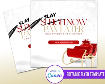 Shop Now Pay Later Flyer, Afterpay Flyer, Holiday Editable Flyer, Instagram Post Flyer, Social Media Flyer, Sale Flyer, Christmas Flyer