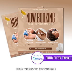 Now Booking Diy Flyer, Appointments Available Flyer, Editable Booking Flyer, Diy Instagram Business Flyer, Wax Business Flyer, Canva Flyer