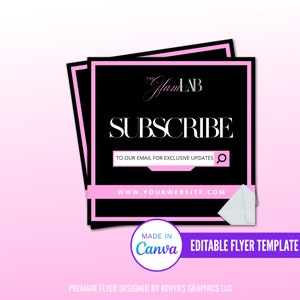 Diy Subscribe Now Flyer, Premade Content Flyer, Social Media Flyer
