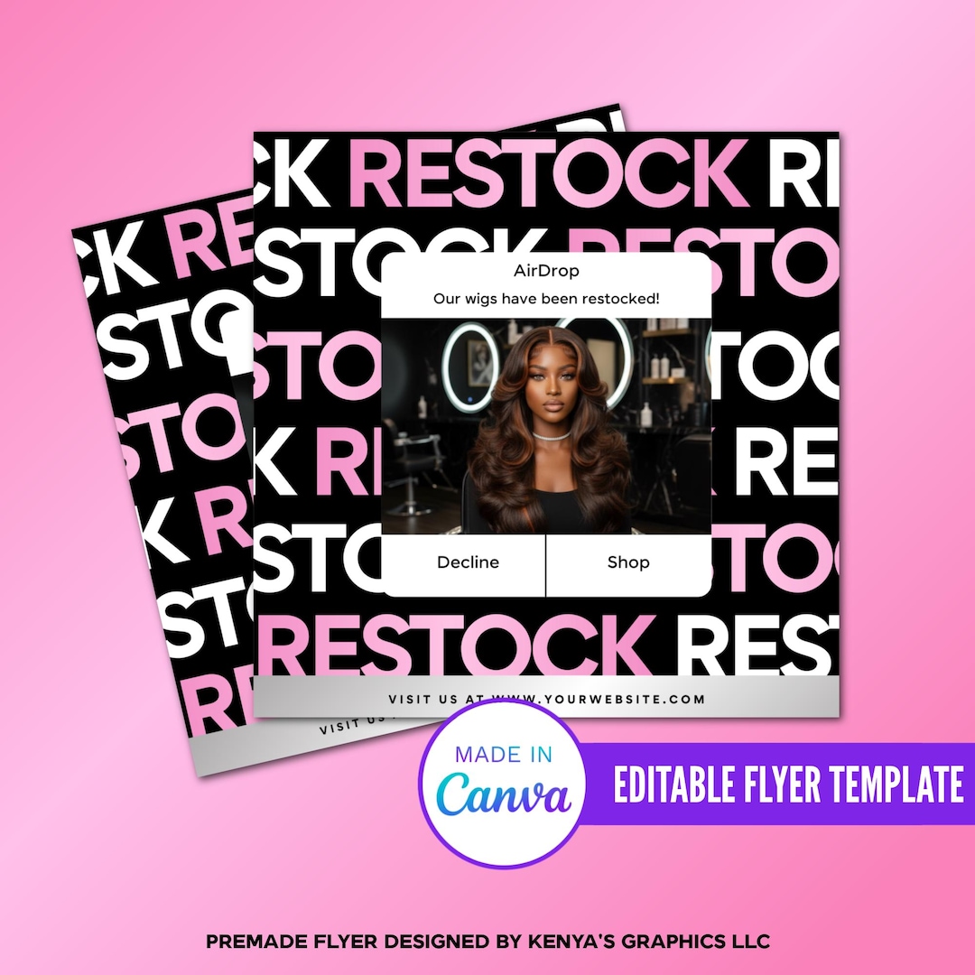 Restock Design Restock Alert Flyer, Airdrop Themed Flyer, Now Restocked Flyer ...