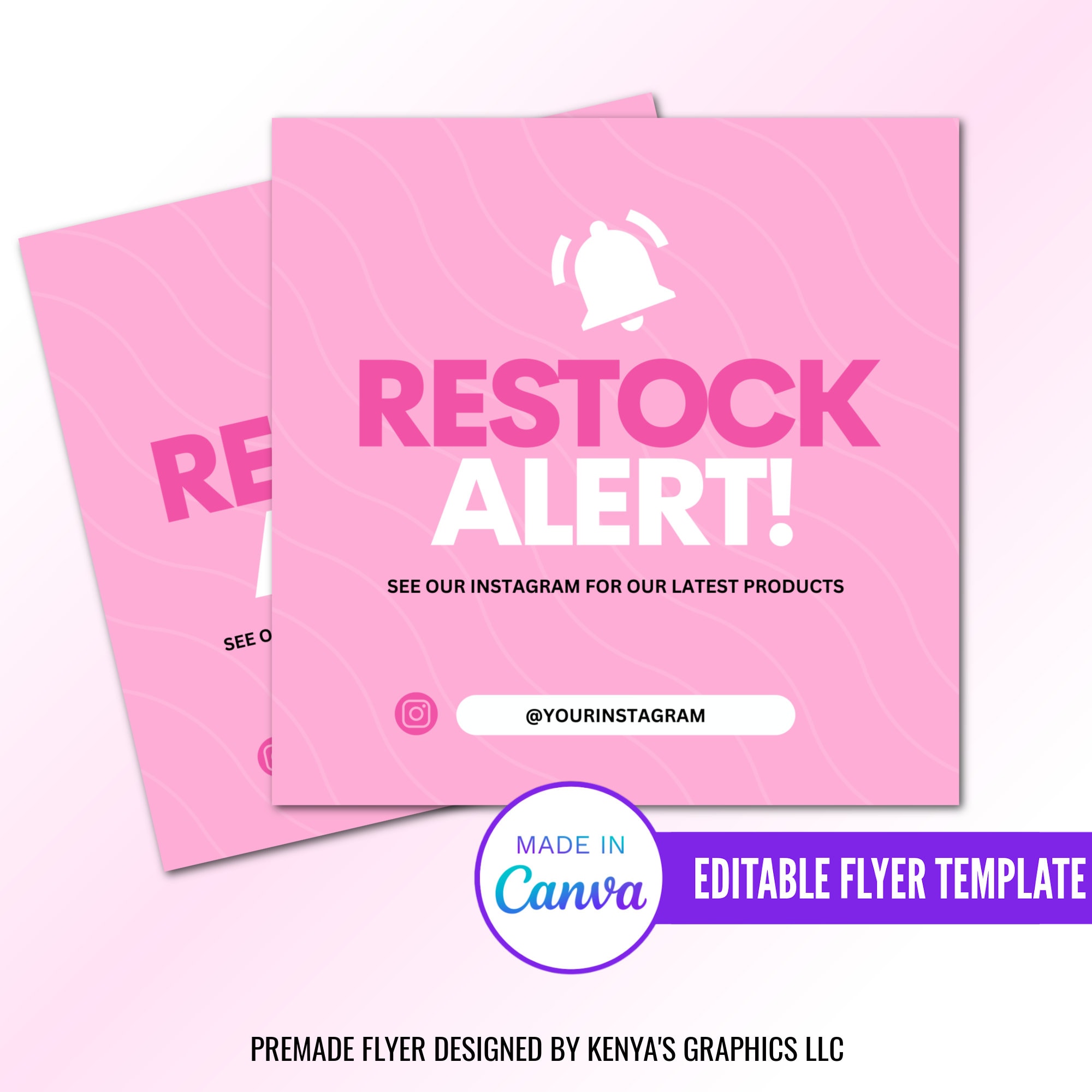 Now Restocked Flyer, Diy Restocked Flyer, Editable Restocked Flyer, Instagram Post Flyer, Social Media Flyer, Editable Business Flyer, Canva