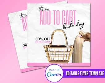 Editable Add To Cart Flyer, Diy Add To Cart Flyer, Business Service Editable Flyer, Book Today Flyer, Shop Now Flyer