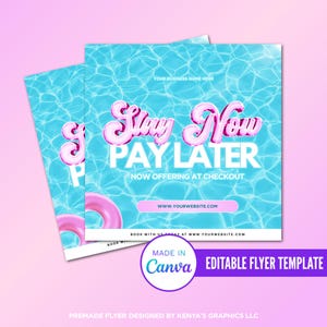 Shop Now Pay Later Flyer, Afterpay Flyer,  Editable Flyer, Instagram Post Flyer, Social Media Flyer, Sale Flyer