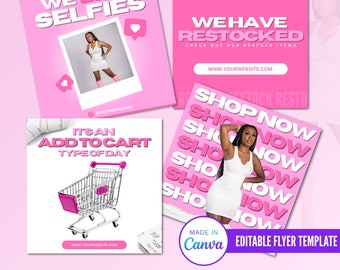Social Media Post Flyers, Diy Flyers, Beauty Flyers,  Flyer Bundle, Editable Premade Flyer Bundle, Canva Flyer, Hair Flyer, Diy Flyer Bundle