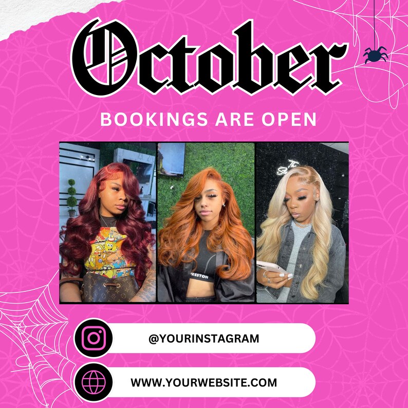 October Flyer'd October Flyer Fall Flyer Template Halloween Sale Wig - Etsy