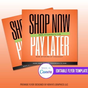 Shop Now Pay Later Flyer, Afterpay Flyer, October Editable Flyer, Instagram Post Flyer, Social Media Flyer, Sale Flyer, Halloween Flyer
