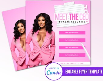 Meet the Owner Flyer, Meet the Ceo Editable Flyer, Instagram Post Flyer, Diy Meet the Owner Flyer, Business Editable Flyer