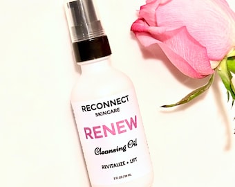 RENEW  |  Mature Skin Facial Cleansing Oil  |  Organic Facial Cleanser  |  REVITALIZE + LIFT