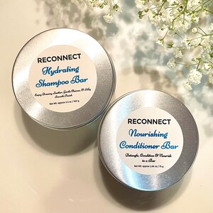 Shampoo & Conditioner Bars - SET  |  Solid Zero Waste Hair Care Large Bars