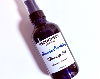 Muscle Soothing Massage Oil | Wintergreen + Organic Turmeric + Herbal Relief Blend