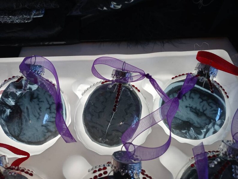 Xray Christmas Ornaments. Gothic Xmas. Goth Christmas. Spooky Etsy