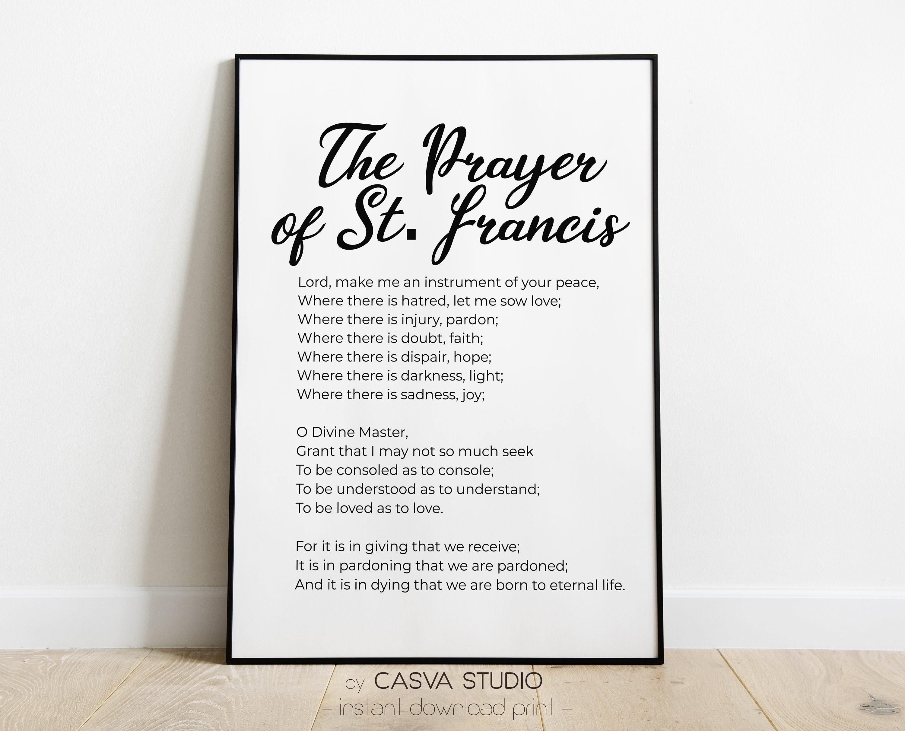 Gebed van Sint Franciscus Bijbel vers afdrukken woorden - Etsy Nederland