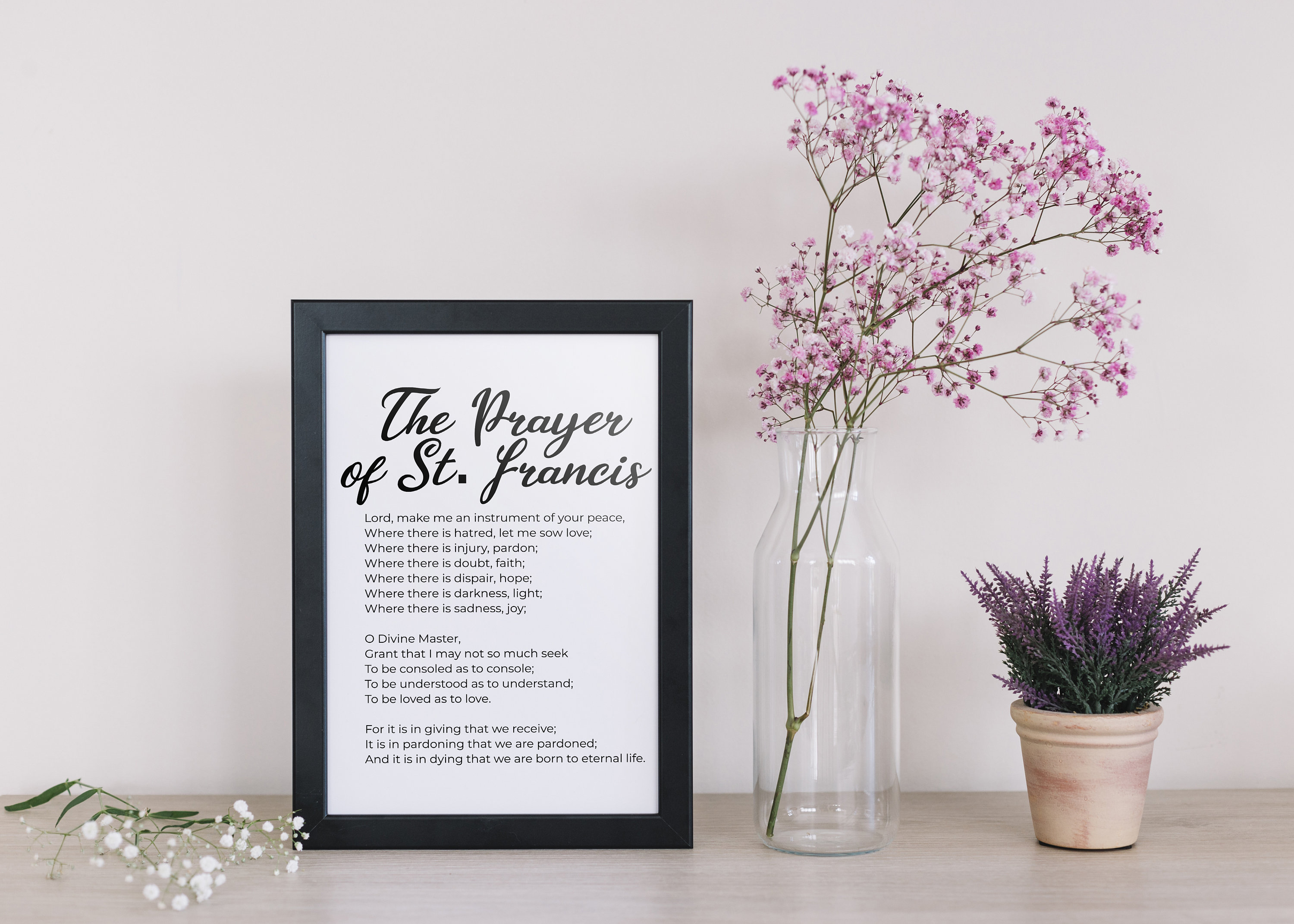 Gebed van Sint Franciscus Bijbel vers afdrukken woorden - Etsy Nederland