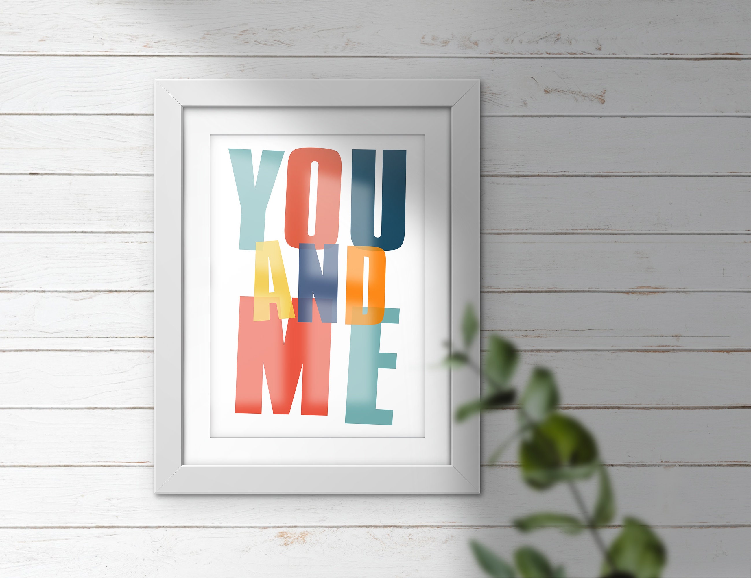 You and Me Sign Love Wall Art Decor Couple Gift Gift for Etsy