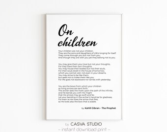 Gibran on Children - Etsy