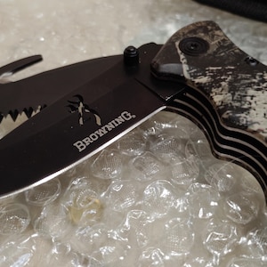 Vtg. Browning 3 Blade Knife Hunting Camping Tool image 4