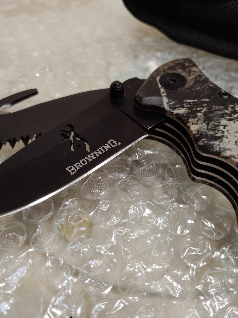 Vtg. Browning 3 Blade Knife Hunting Camping Tool image 4