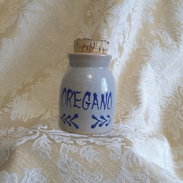Beaumont Brothers Pottery  "OREGANO" Jar With Cork Top