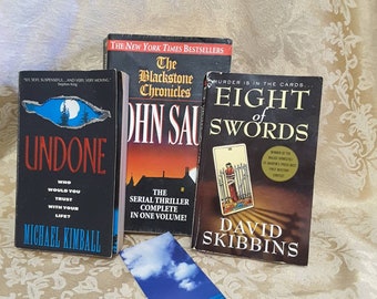 Mystery Thriller 3 Paperback Books  Free bookmark