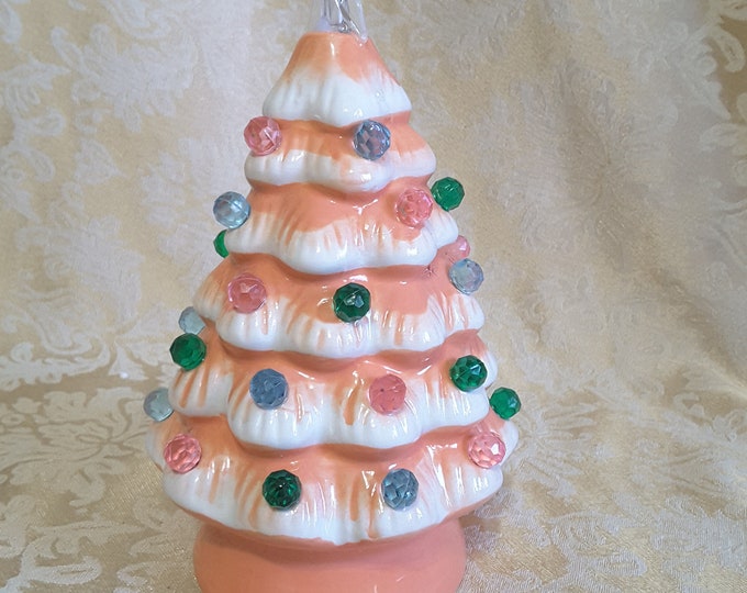 Pink Ceramic Light up Christmas Tree Etsy