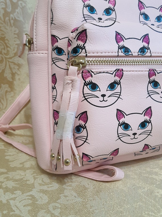 OMG Accessories Small Pink Kitty Back Pack Purse … - image 9