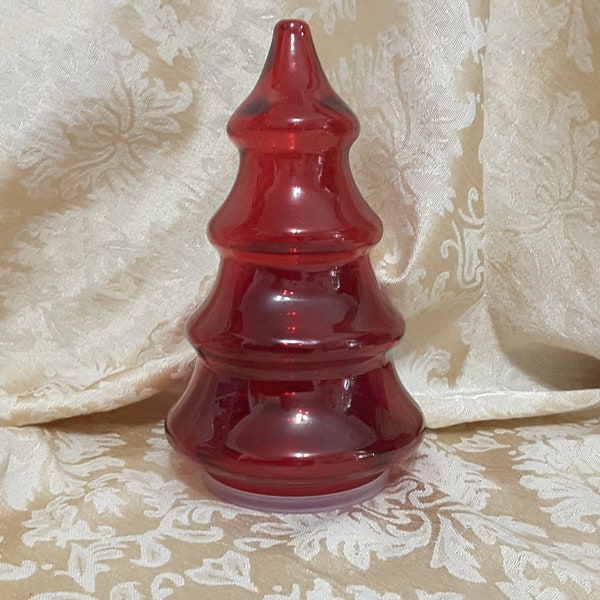 Glass Christmas Tree Jar Etsy